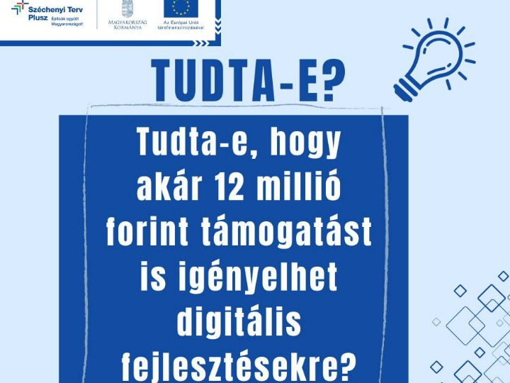 Megjelent a 90%-os támogatási intenzitású digitalizációs pályázat, a DIMOP Plusz-1.2.6/B-26