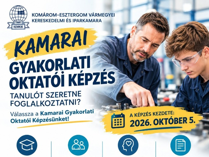 Tanulót szeretne foglakoztani? Válassza a Kamarai Gyakorlati Oktatói Képzést!
